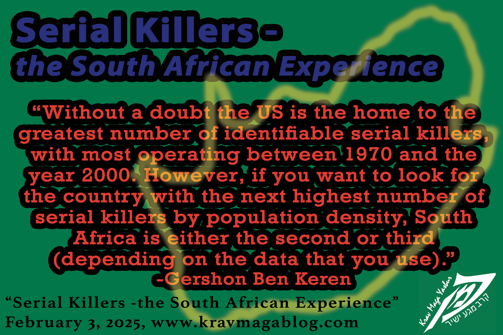 Serial Killers - the South African Experience